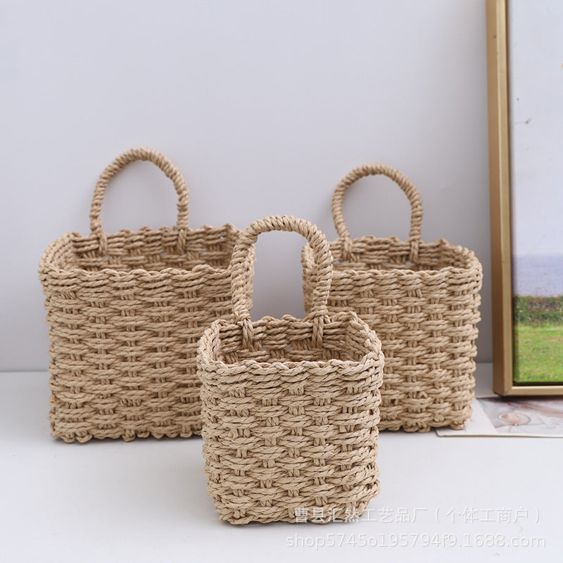 Natural Fiber Handwoven Storage Basket Stornfield