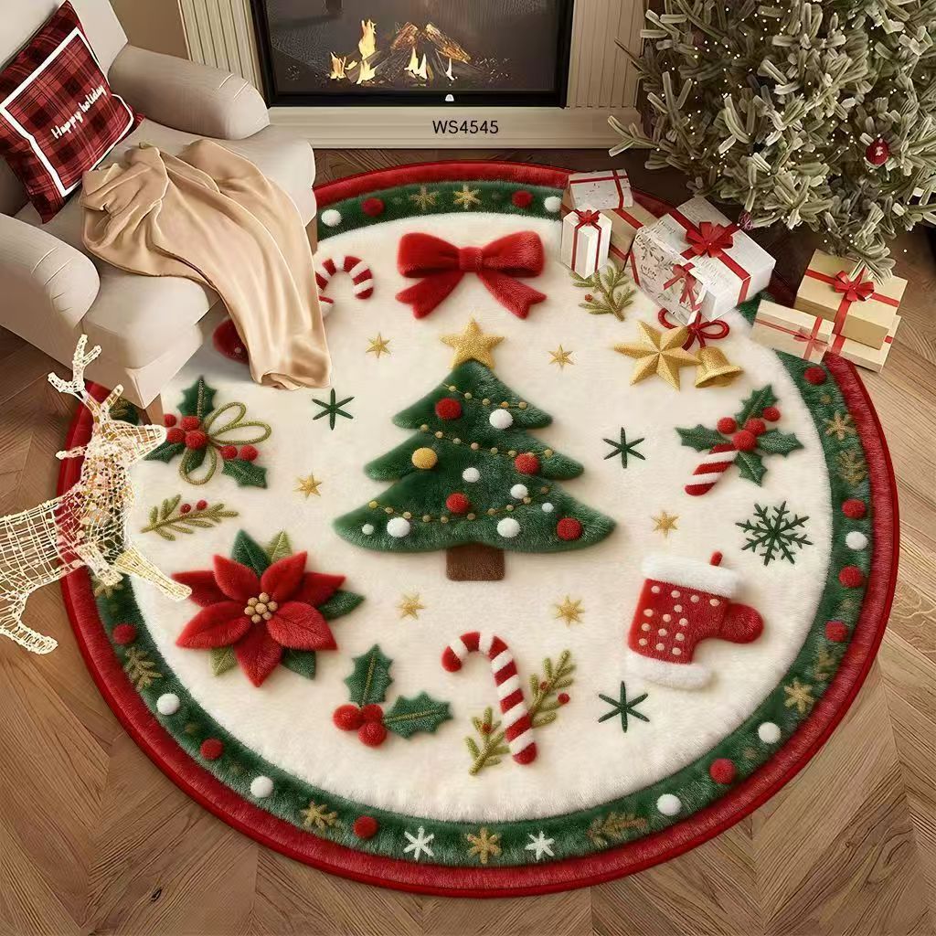 Festive Round Area Rug