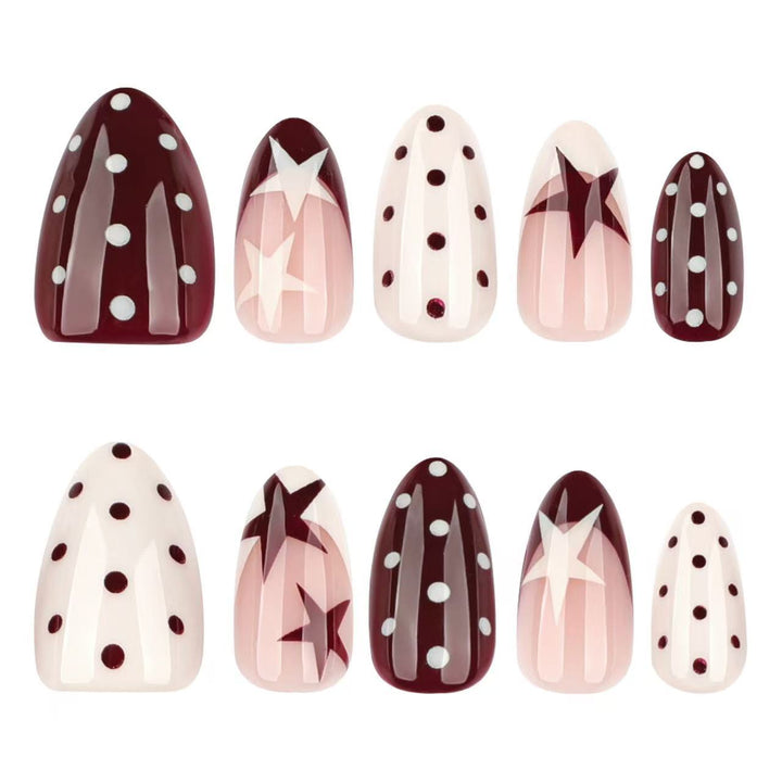 Artistic Star and Dot Press-On Nail Tips Stornfield