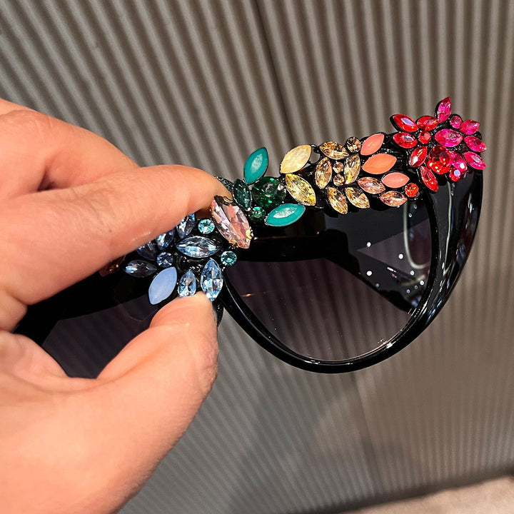 Women Cat-Eye Sunglasses with Luxurious Crystal Decoration Stornfield