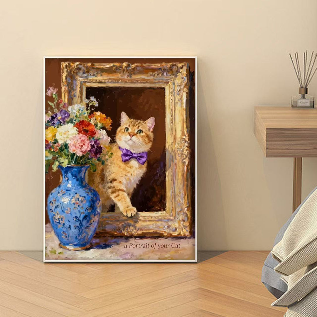 Decorative Cat-Themed Art Print Stornfield