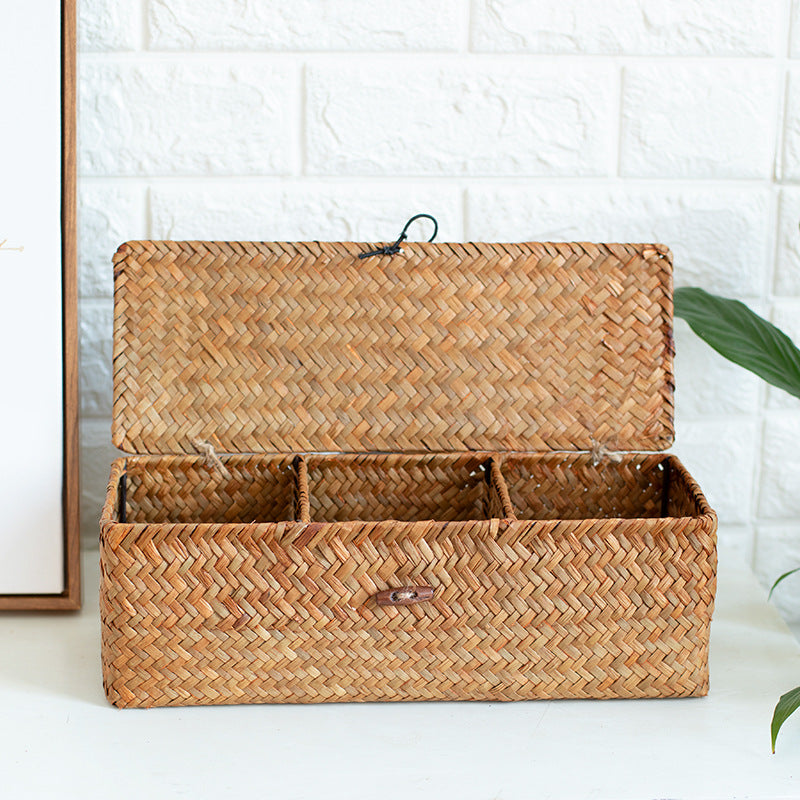 Unisex storage box made of handwoven natural material Stornfield