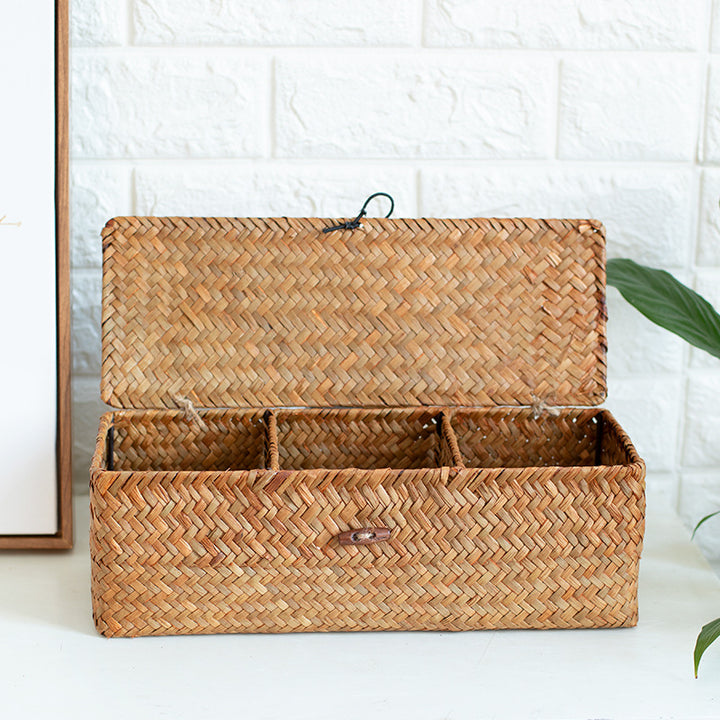 Unisex storage box made of handwoven natural material Stornfield