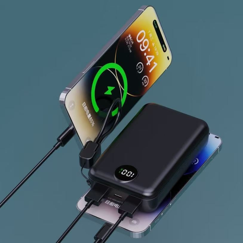 Portable power bank with integrated digital display and intelligent charging function Stornfield
