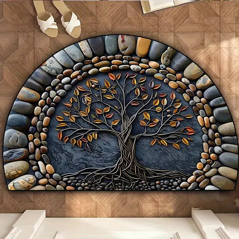 Decorative Half-Circle Door Mat