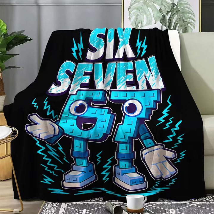 Playful Graphic Fleece Throw Blanket