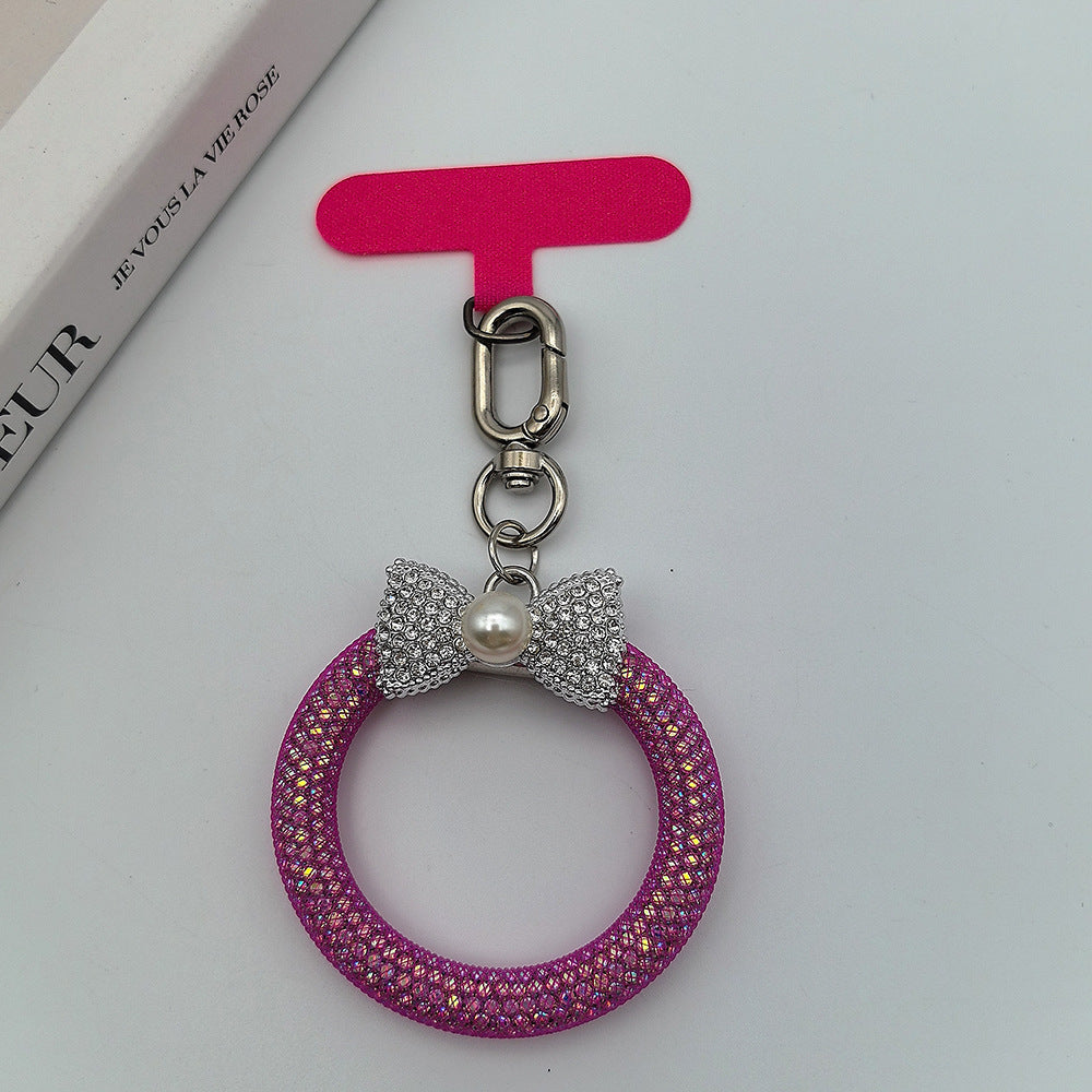 Elegant Rhinestone Bow Keychain Stornfield