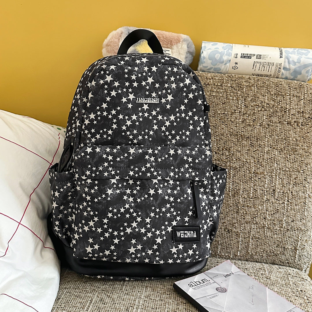 Stylish Star-Printed Casual Backpack Stornfield
