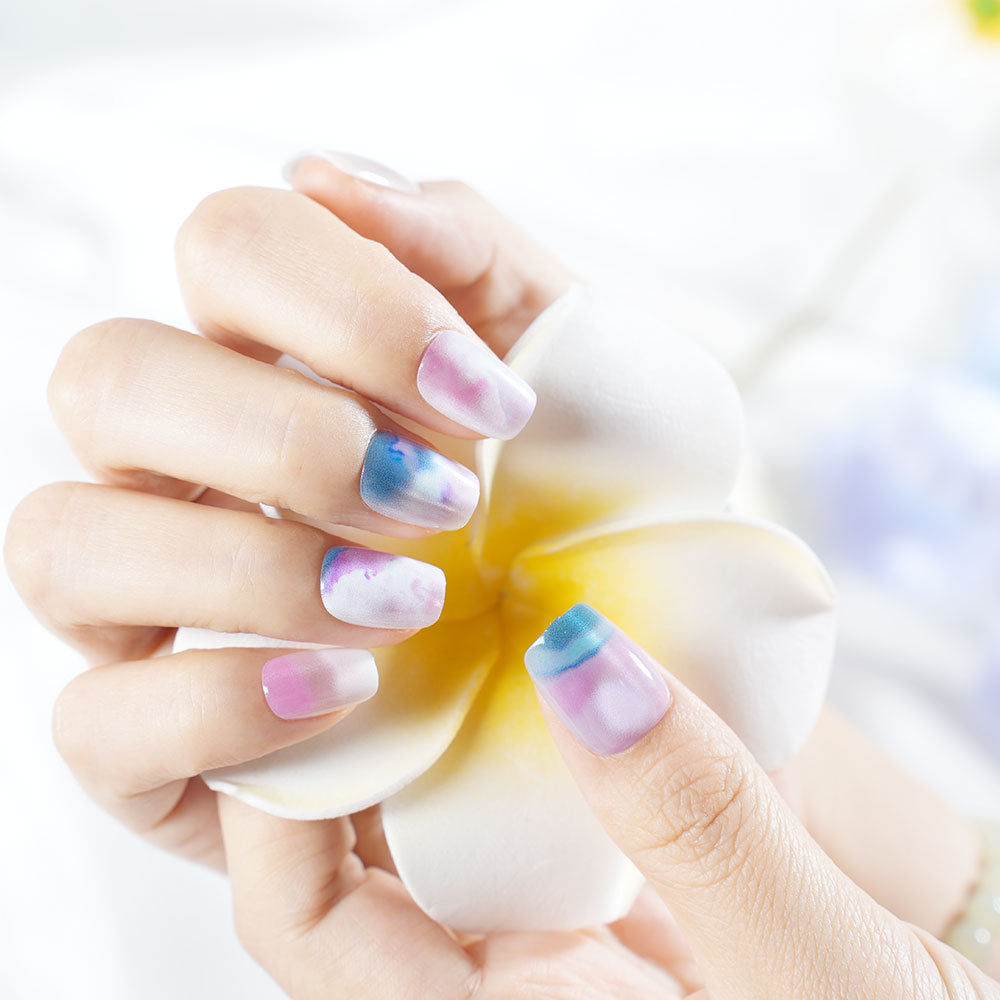 Artistic Watercolor Press-On Nails Stornfield