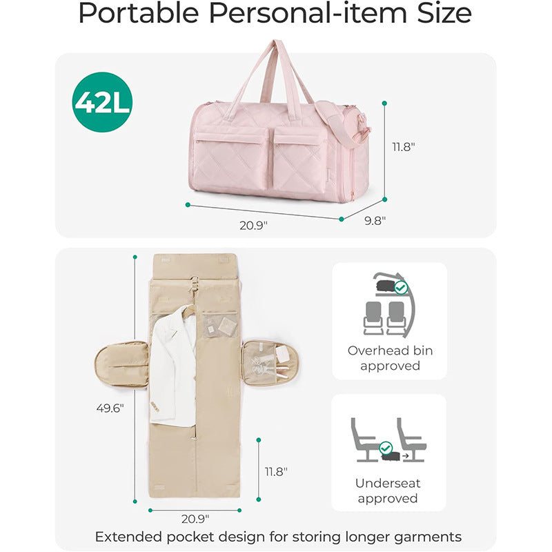 Elegant Travel Bag with Moisture Resistant Interior Compartment Stornfield
