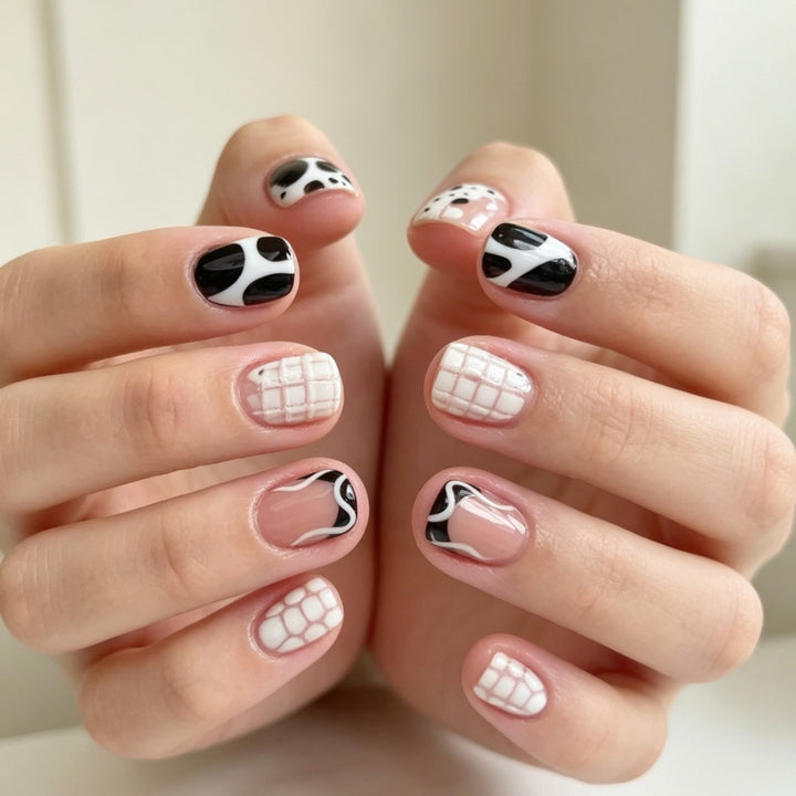Artistic Abstract Press-On Nail Set Stornfield