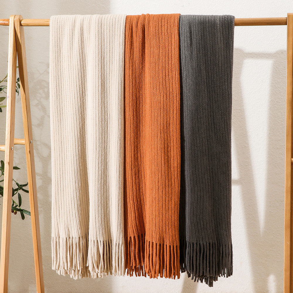 Cozy Knitted Throw Blanket