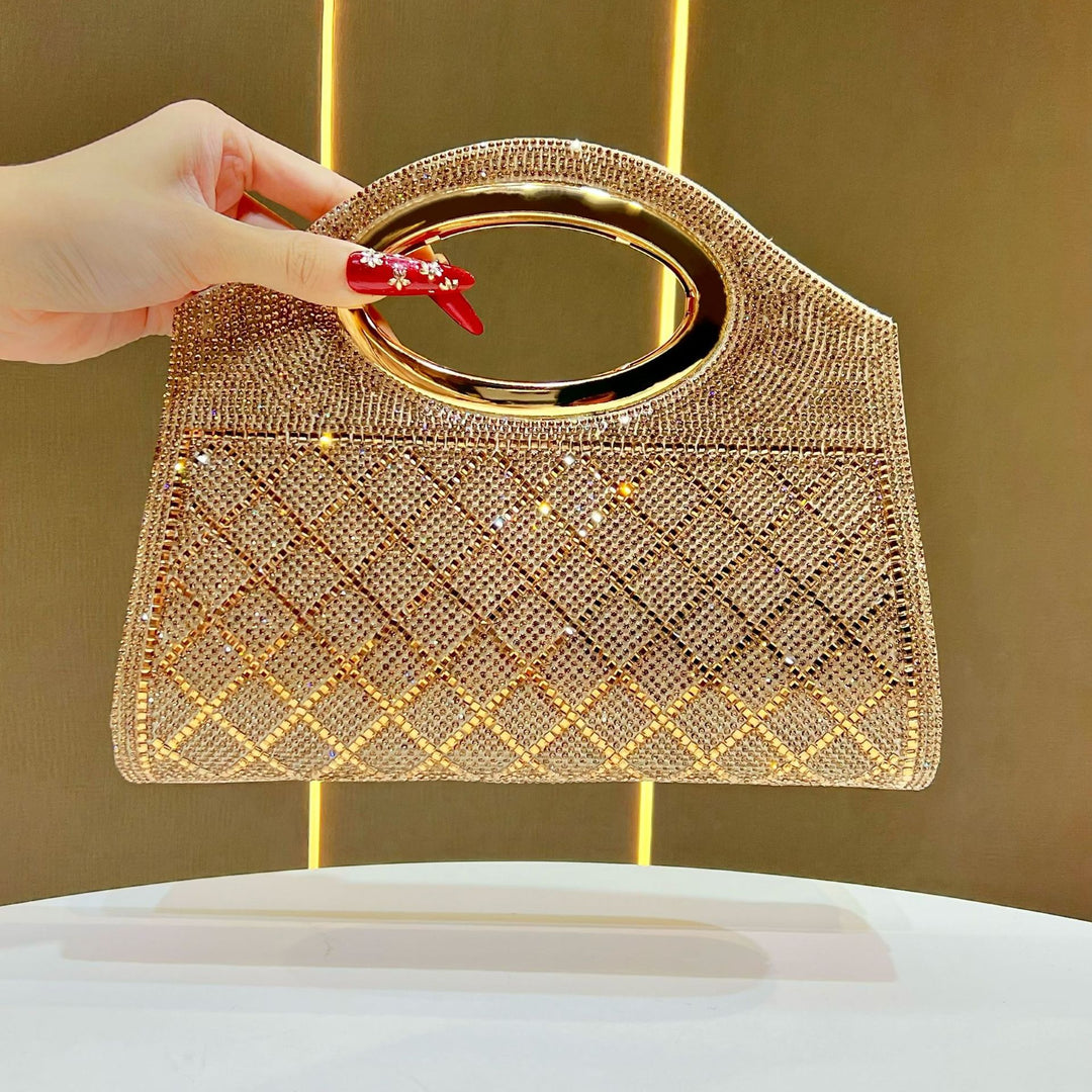 Rhinestone-Studded Evening Tote