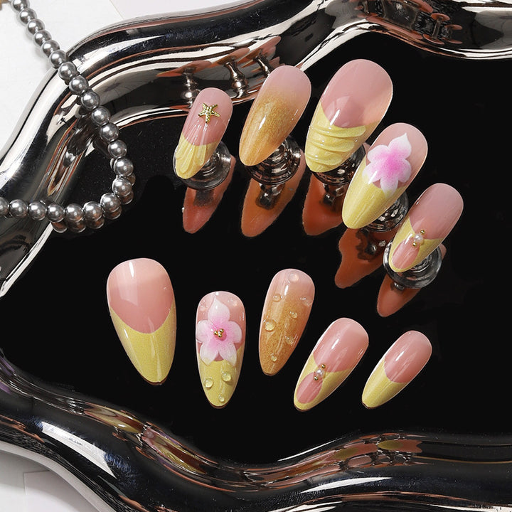 Artistic Floral Tip Press-On Nails Stornfield