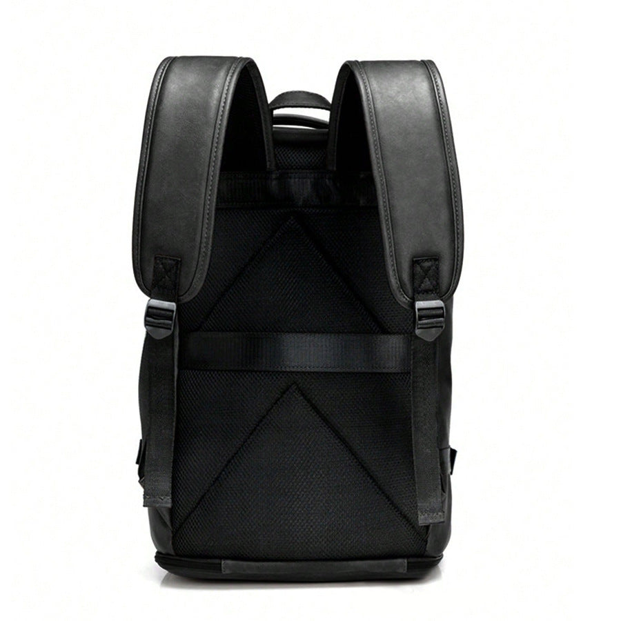 Premium Leather Rolltop Backpack