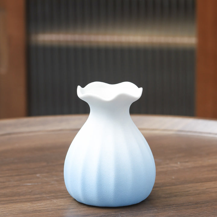Geometric Faceted Ceramic Flower Vase Stornfeild