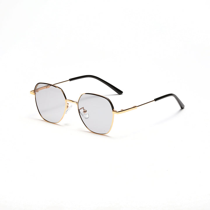 Women’s fashionable sunglasses with slim metal frame and blue lenses Stornfield