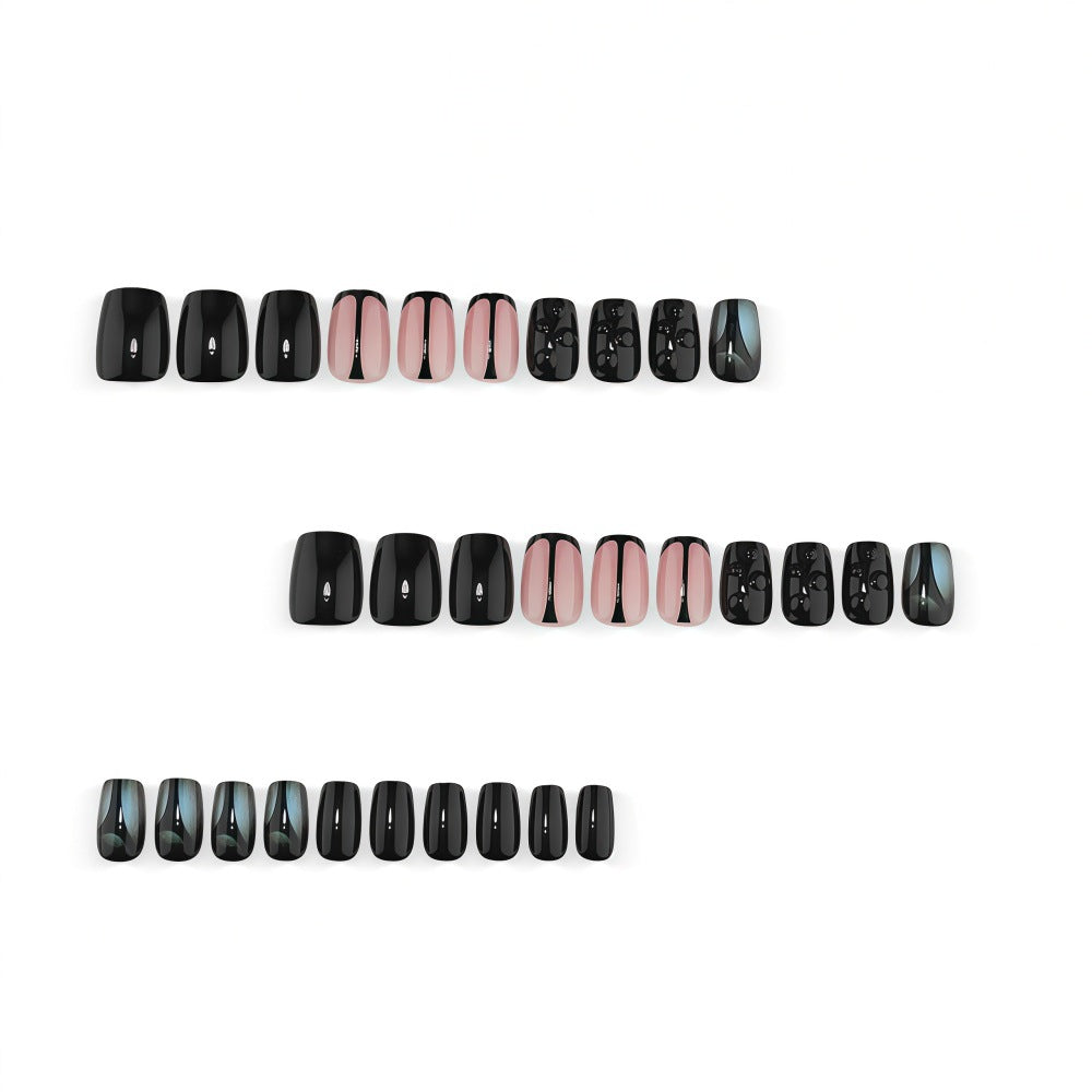 Artificial Nail Set with Elegant Geometric Designs Stornfield