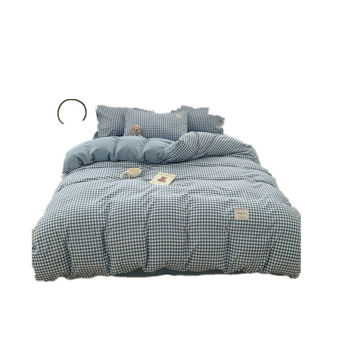 Checked Pattern Duvet Cover Set