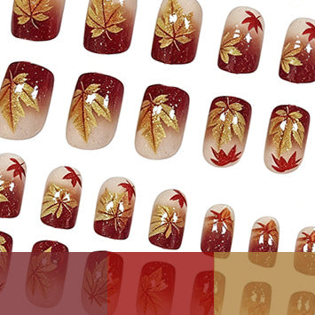 Autumn Leaf Design Nail Art Stornfield