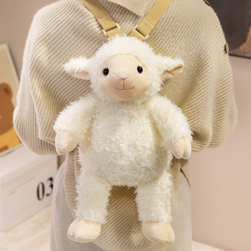 Plush Deer-Shaped Backpack with Adjustable Straps and Zippered Compartment Stornfield