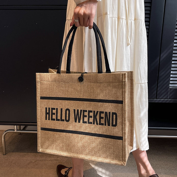 Elegantly Designed Linen Tote Bag