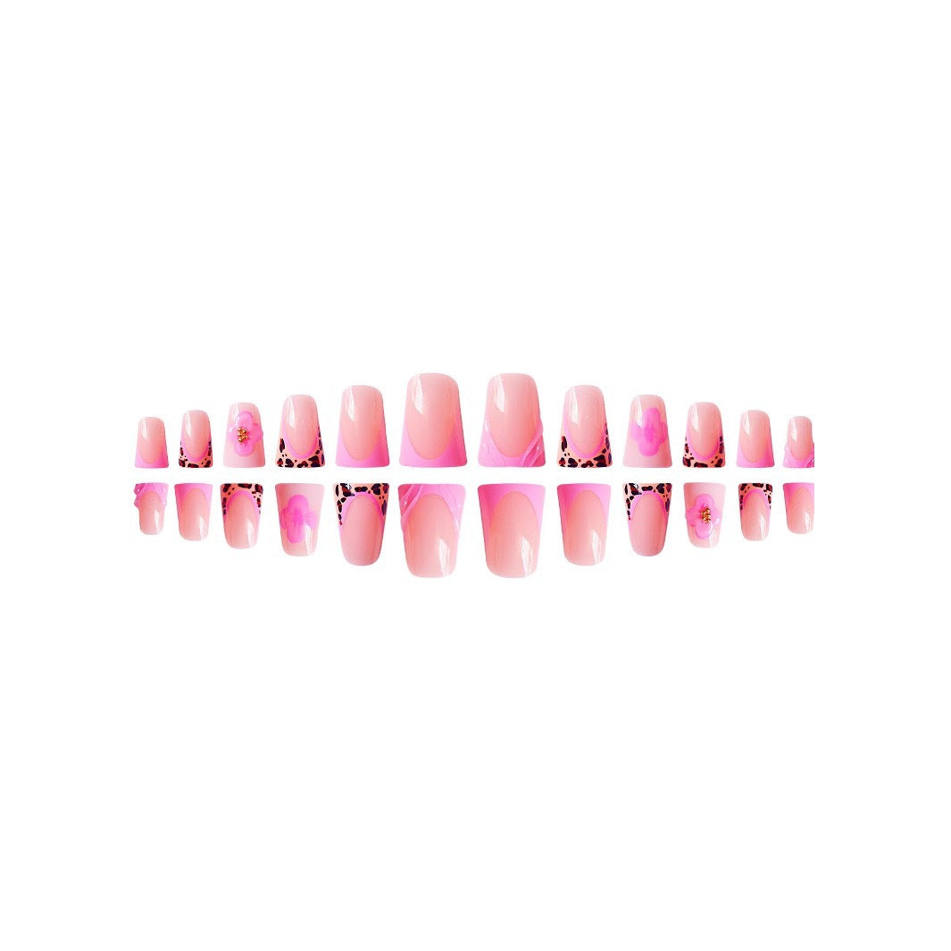 Decorative Floral Acrylic Nail Art Extensions Stornfield