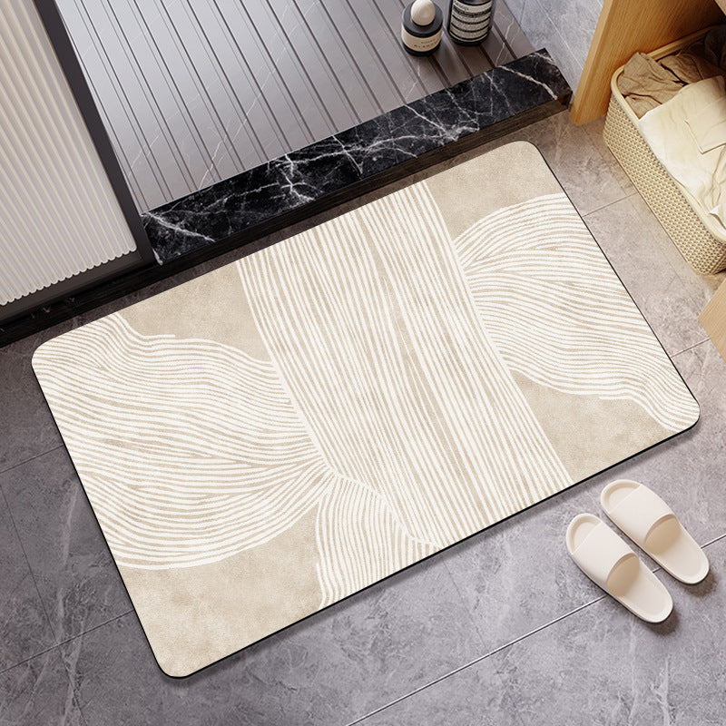 Textured Abstract Design Bath Mat Stornfield