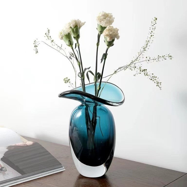 Organic Handblown Mushroom-Top Decorative Glass Vase Stornfield