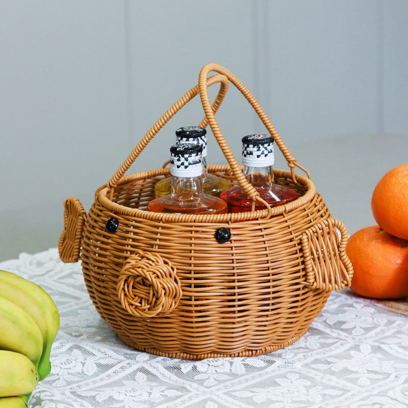 Decorative Animal-Shaped Woven Storage Basket Stornfield