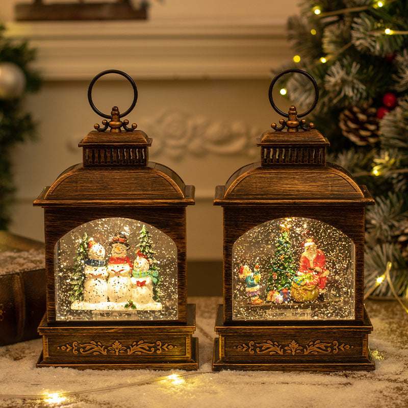 Decorative LED Snowman Lantern