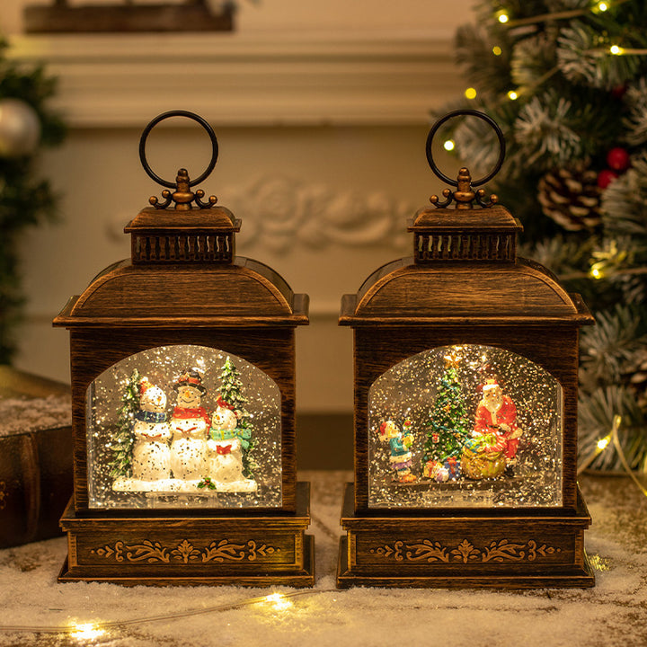 Decorative LED Snowman Lantern