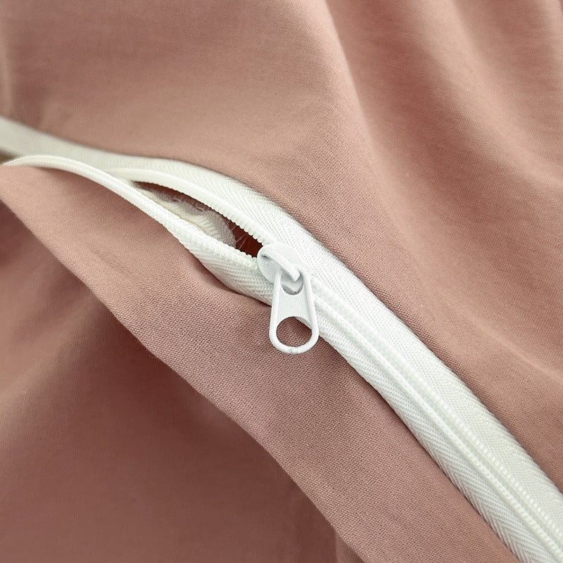 Reversible bedding set with fine cable pattern jacquard texture