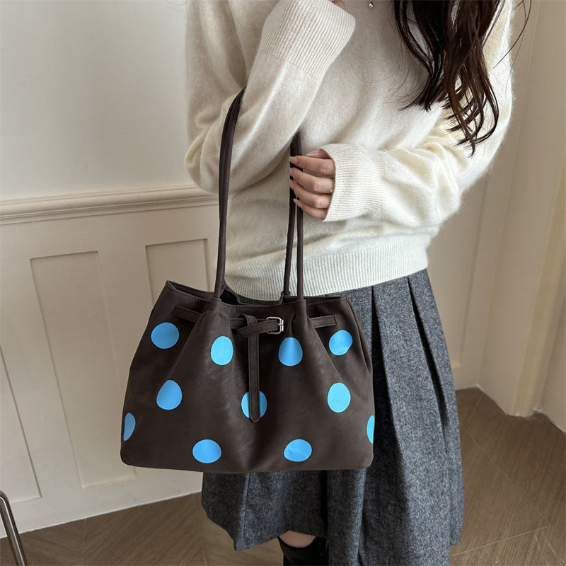 Stylish Polka Dot Patterned Tote Bag