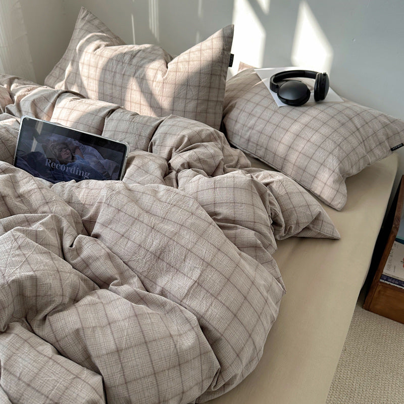 Cozy Gingham Duvet Cover Set