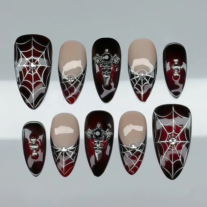Gothic-Themed Press-On Nail Set