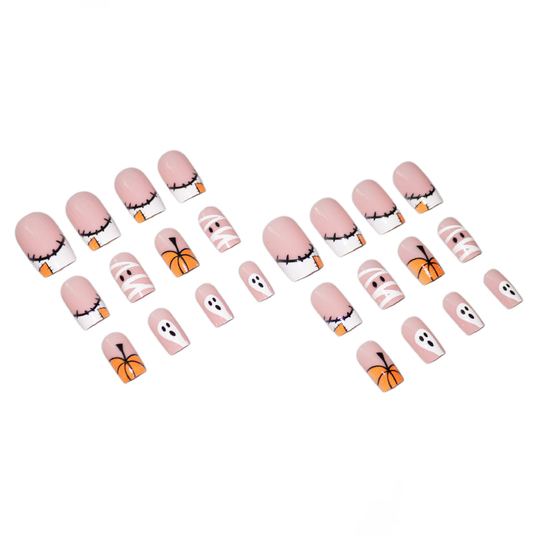 Halloween-Themed Press-On Nail Art Set Stornfield