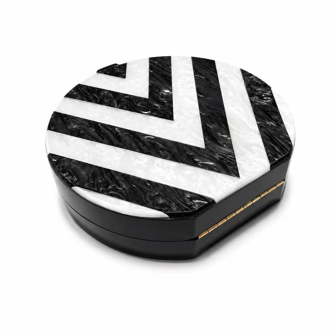 Artistic Round Acrylic Clutch