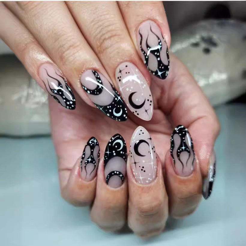 Artistic Flame Design Press-On Nail Set Stornfield