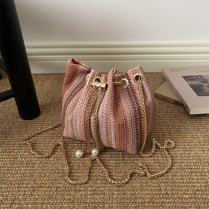Artistic Woven Bucket Bag