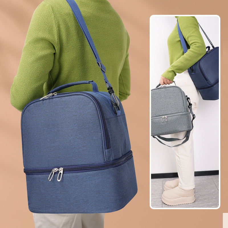 Double Compartment Insulated Lunch Carrier