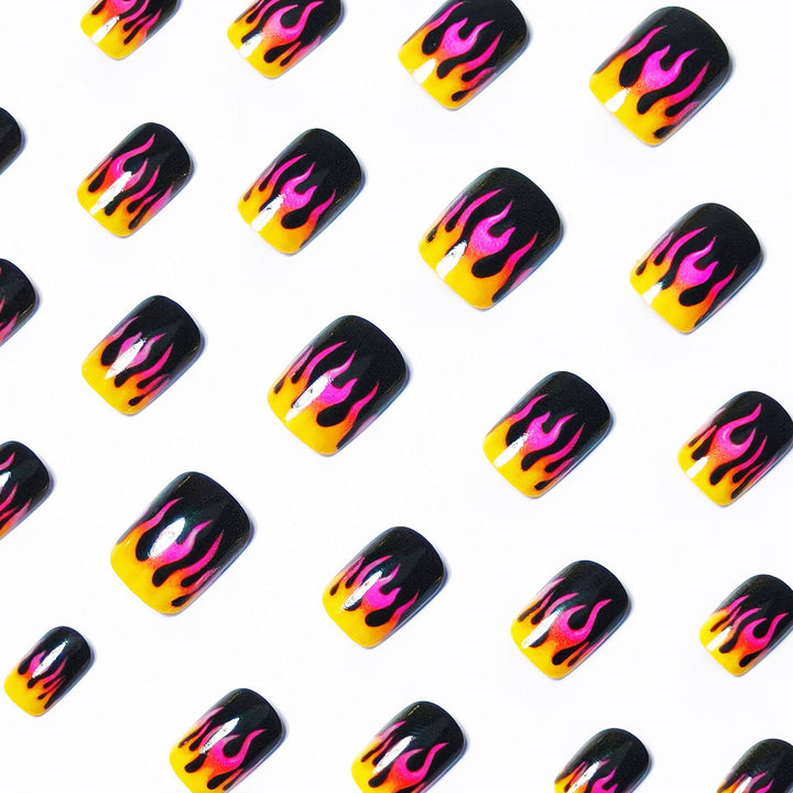 Creative Art Nails with Flame Design Stornfield