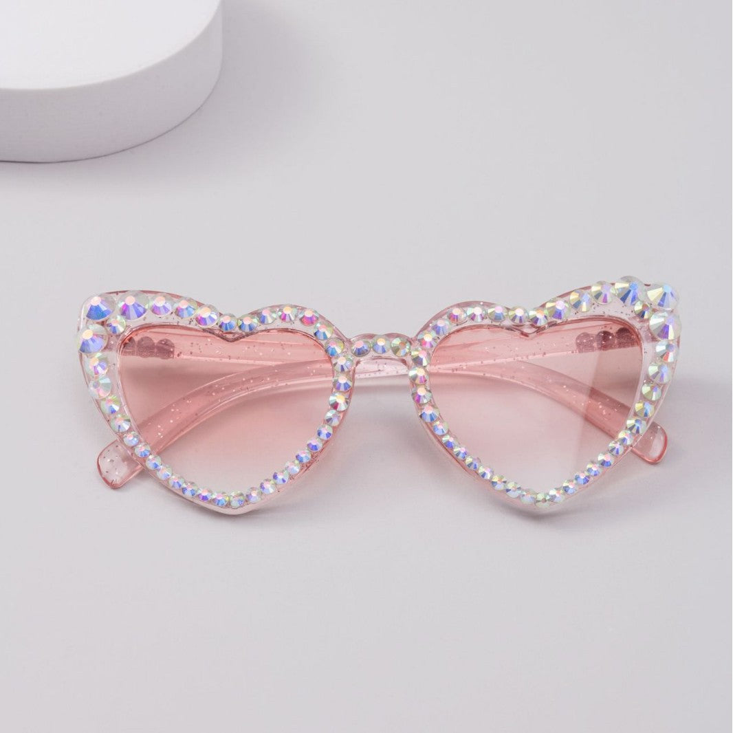 Women's Heart-Shaped Sparkle Sunglasses Stornfield