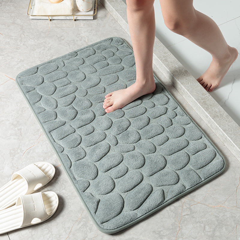 Textured Stone Pattern Bath Mat
