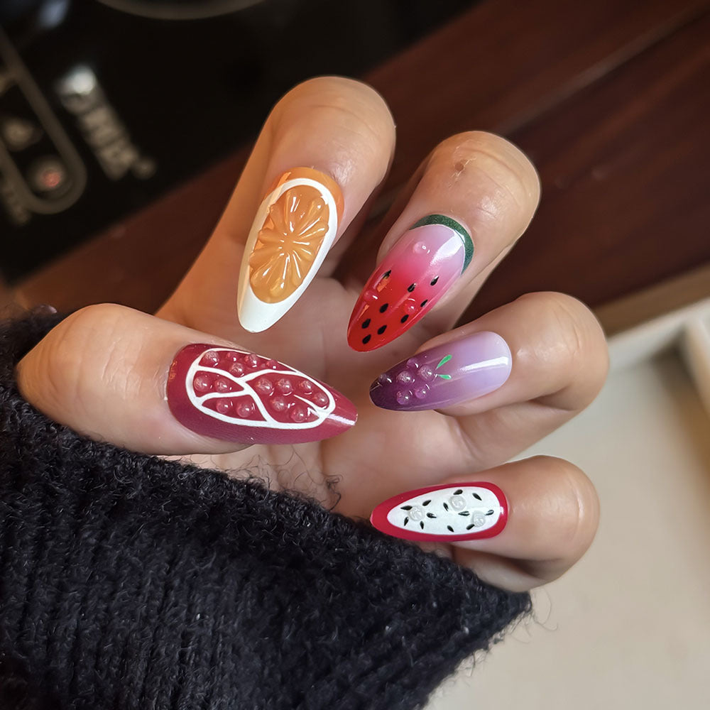Fruit-Themed Press-On Nail Set Stornfield