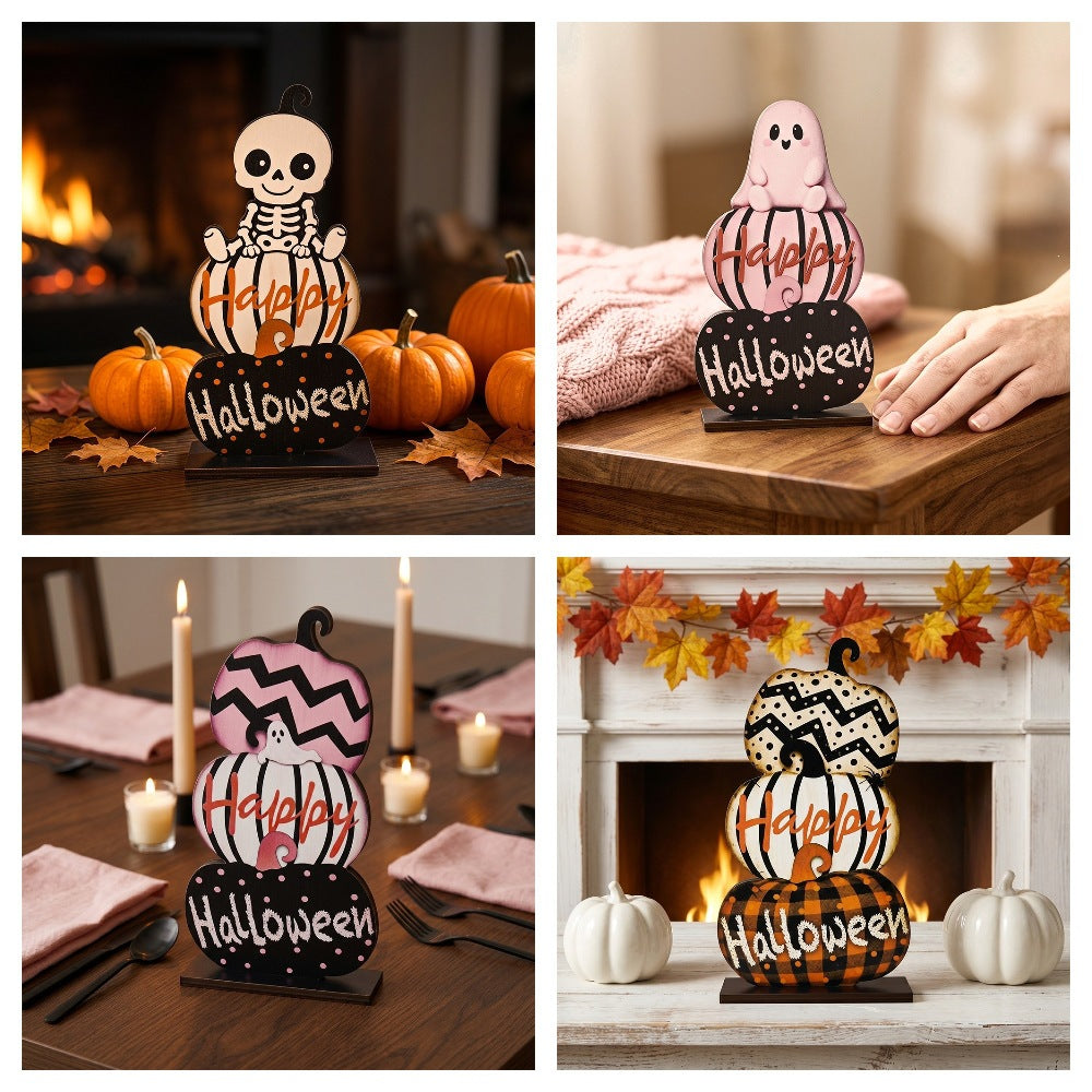 Halloween decoration figure with stacked pumpkins Stornfield