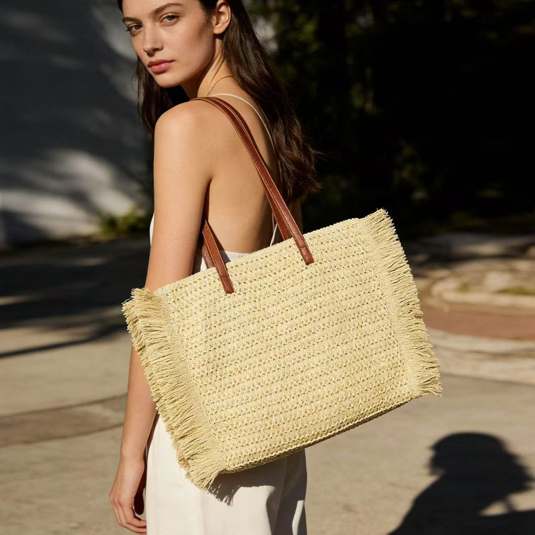 Elegant Raffia Shopping Bag Stornfield