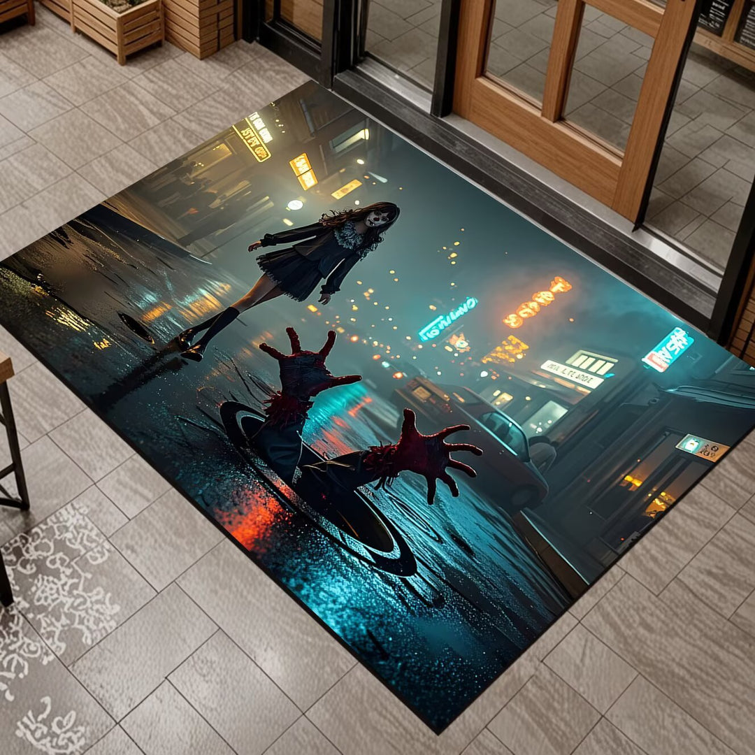 Spooky Graveyard Scene Area Mat