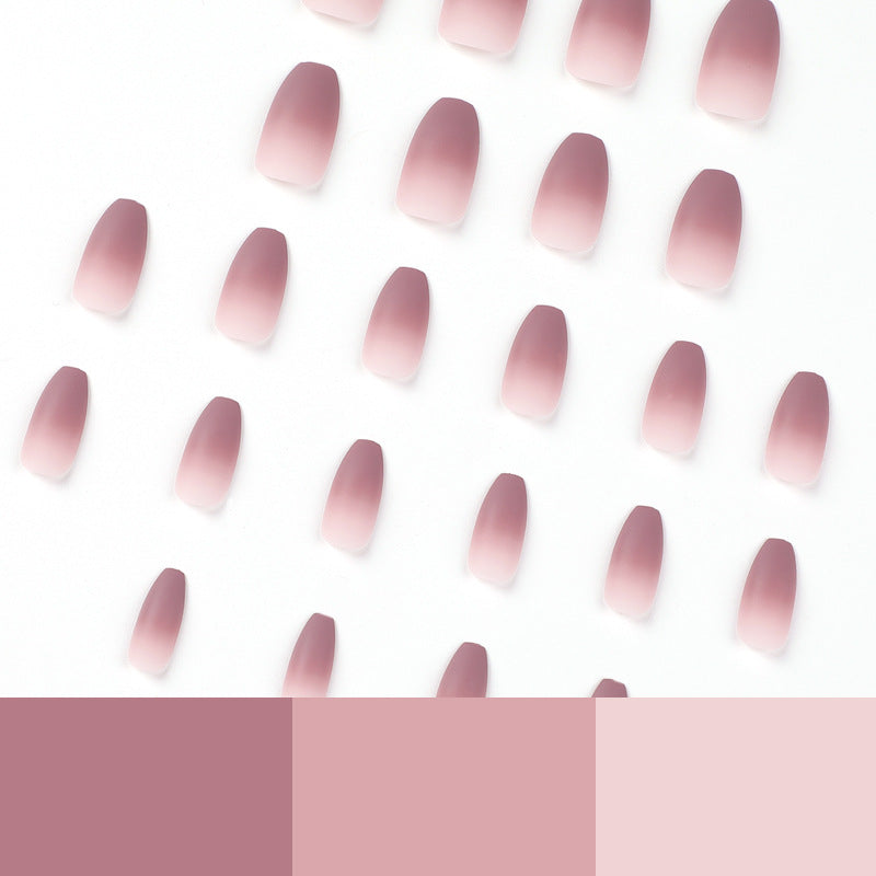 Artistic nail extensions with matte ombre effect Stornfield