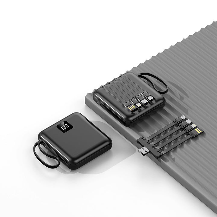 Portable power bank with integrated charging cables and LCD display Stornfield